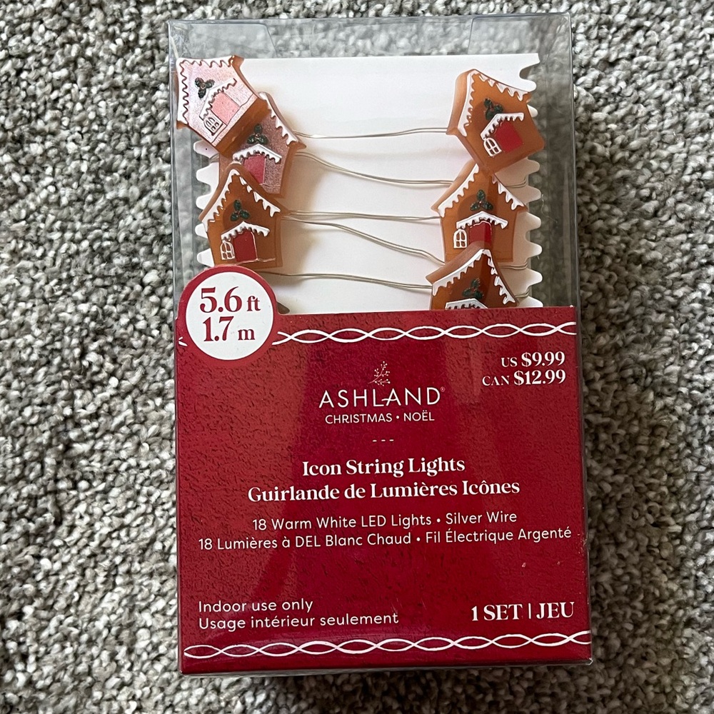 NEW Ashland Gingerbread House Icon String Lights